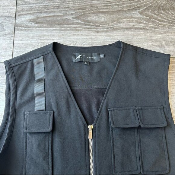 Mauvais Utility Cargo Vest In Black - Picture 4 of 11